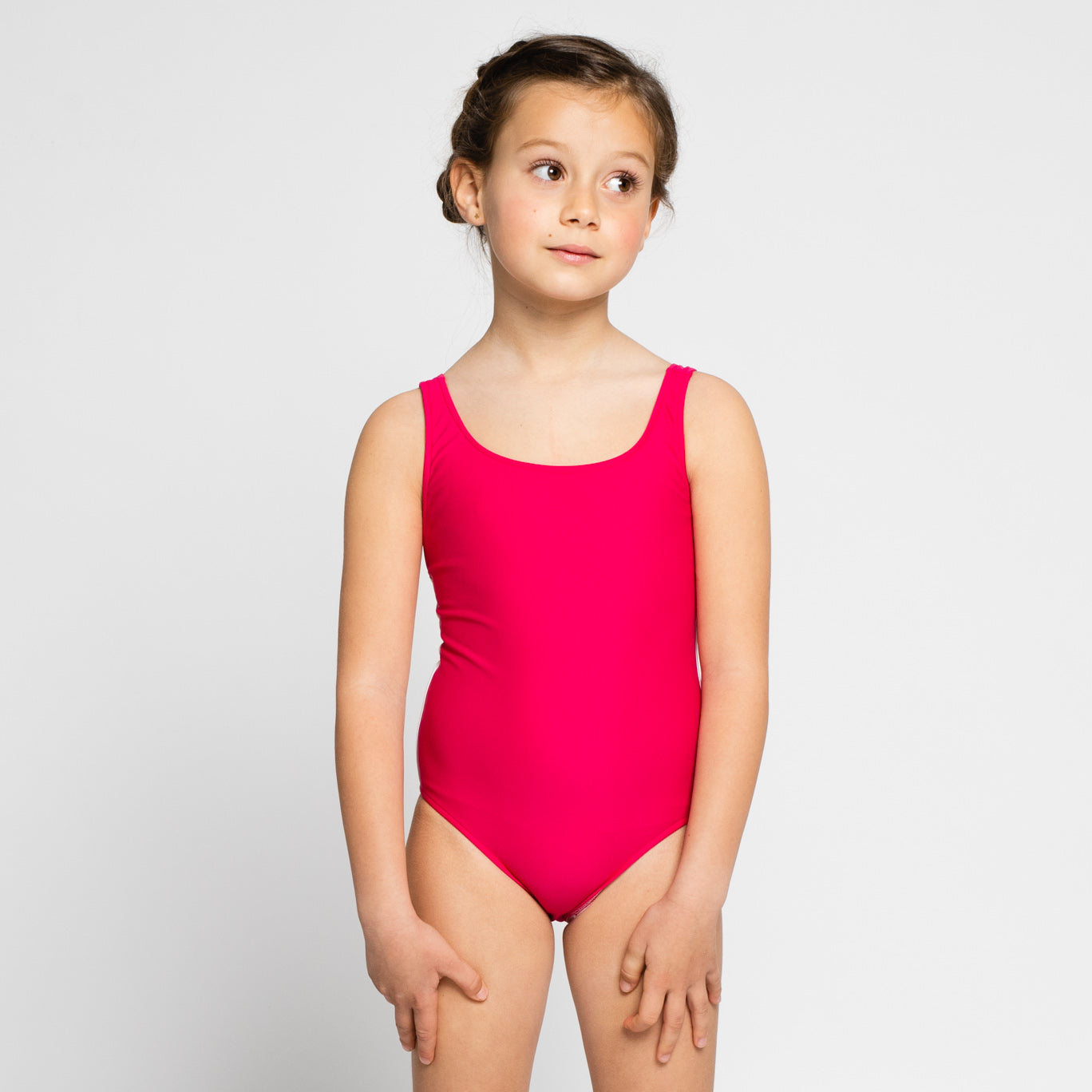 Bañador niña fucsia sostenible