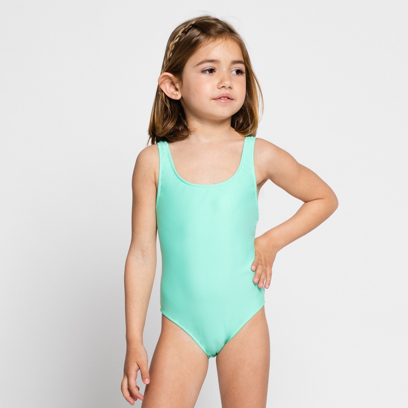 Bañador niña verde sostenible