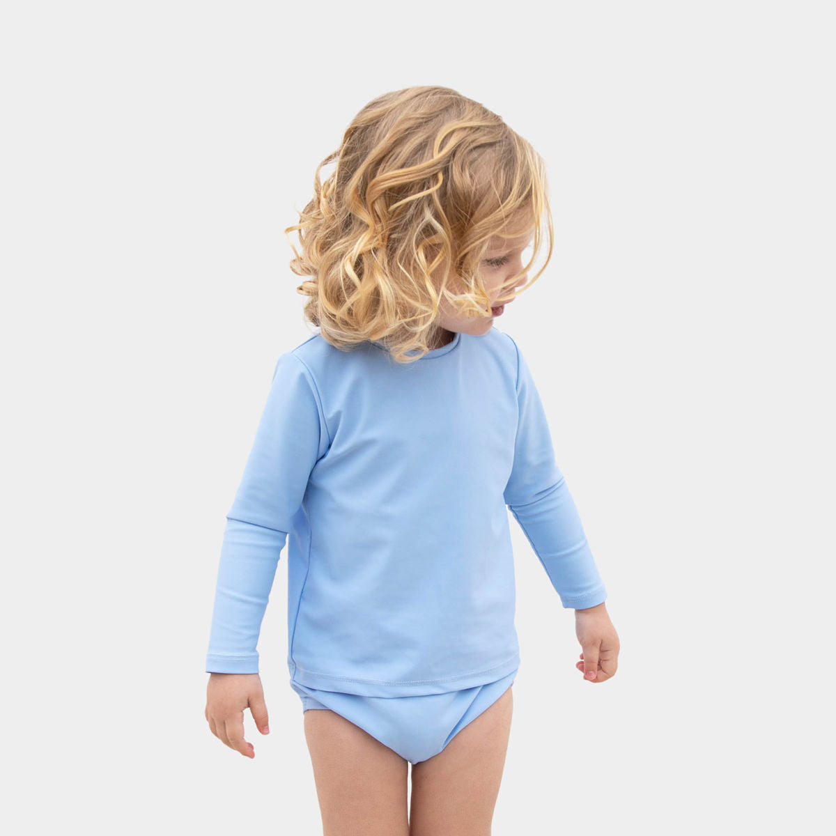 Camiseta de baño protectora larga para niña