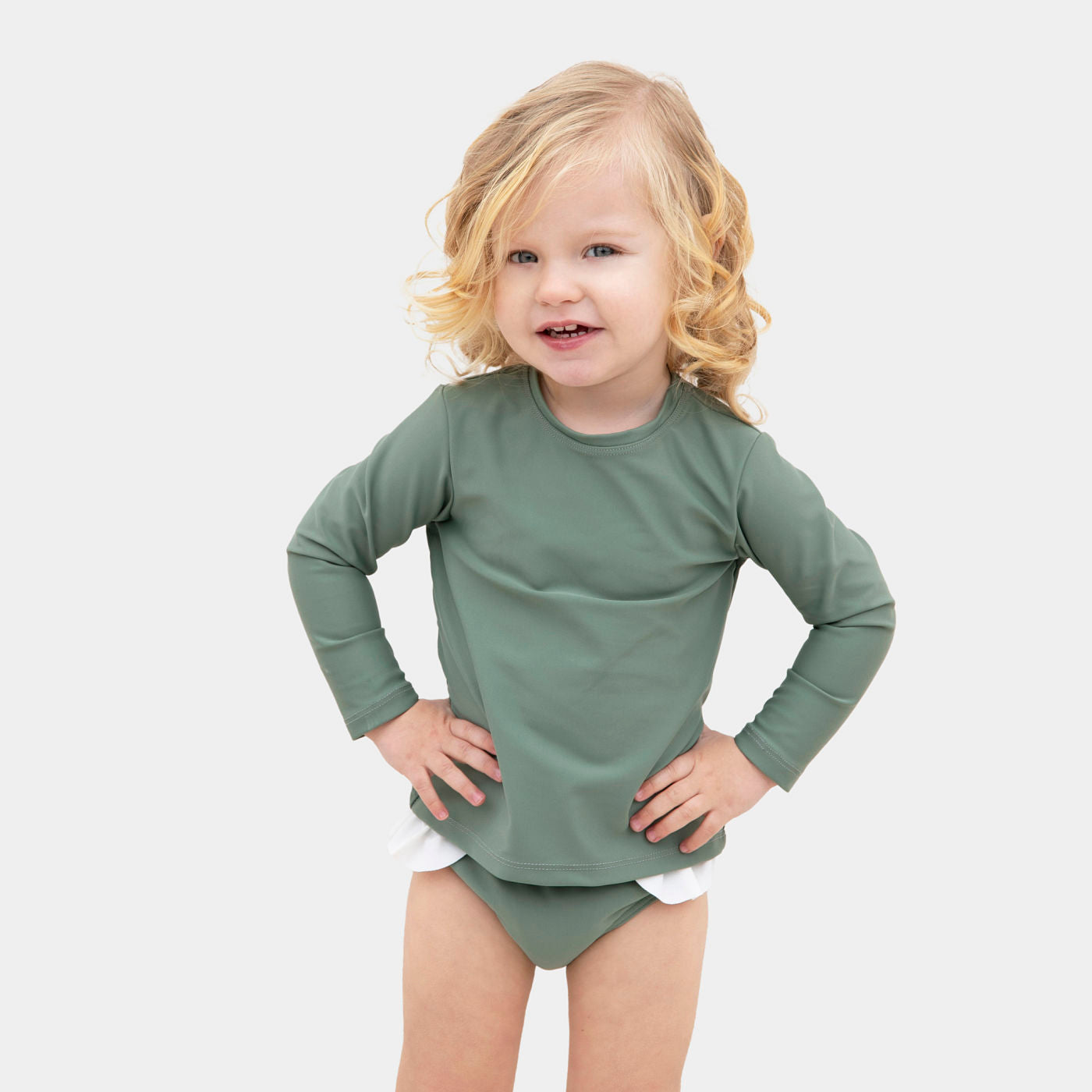Camiseta de baño protectora larga para niña
