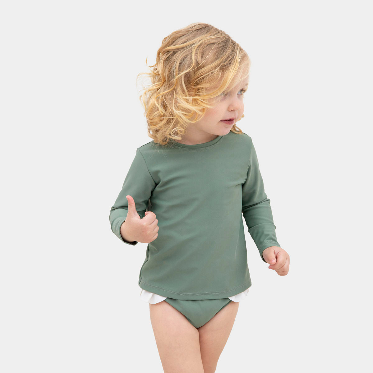 Camiseta de baño protectora larga para niña