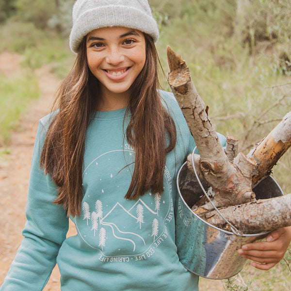 Sudadera niña algodón orgánico Bosque