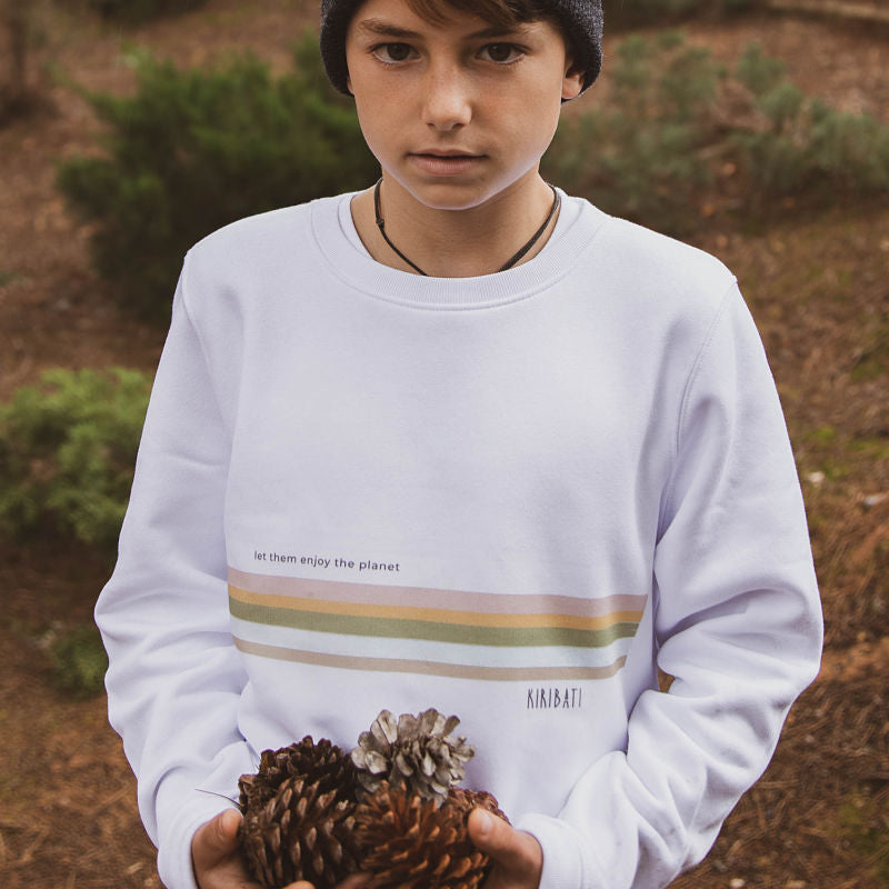 Sudadera niño algodón orgánico Franjas