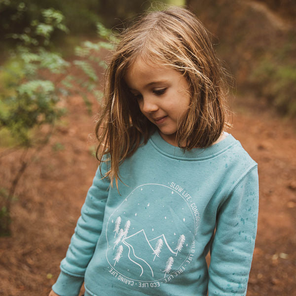 Sudadera niña algodón orgánico Bosque