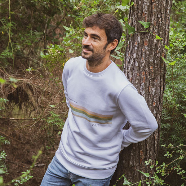 Sudadera adulto algodón orgánico Franjas