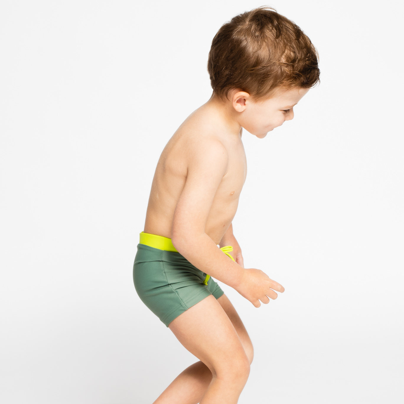 bóxer baño niño verde sostenible