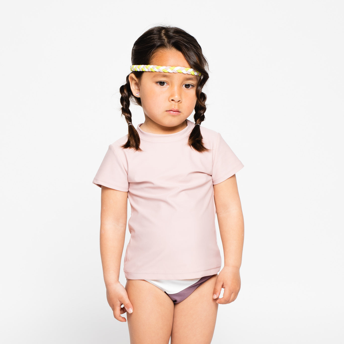 camiseta de baño protectora UPF50 rosa sostenible