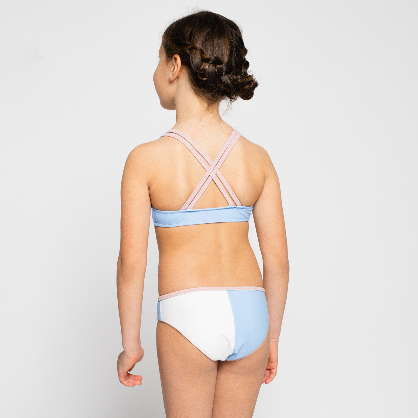 bikini de niña azul sostenible