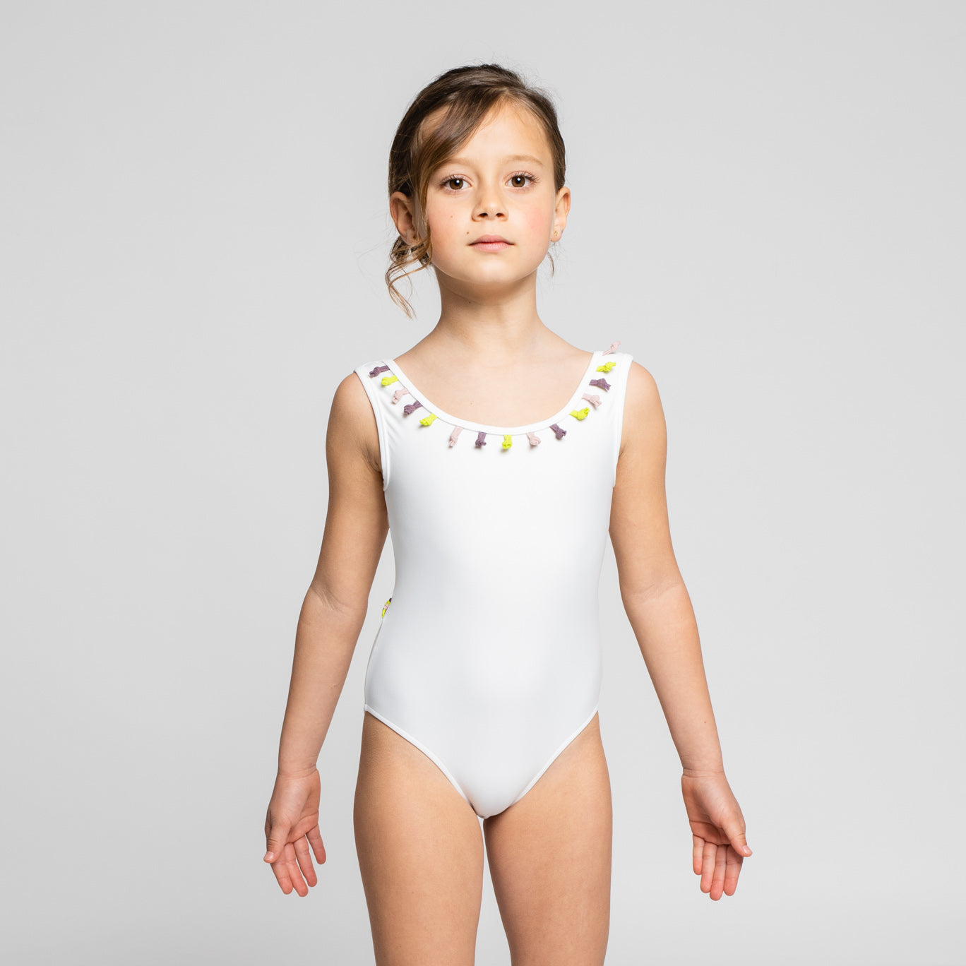 bañador niña blanco sostenible
