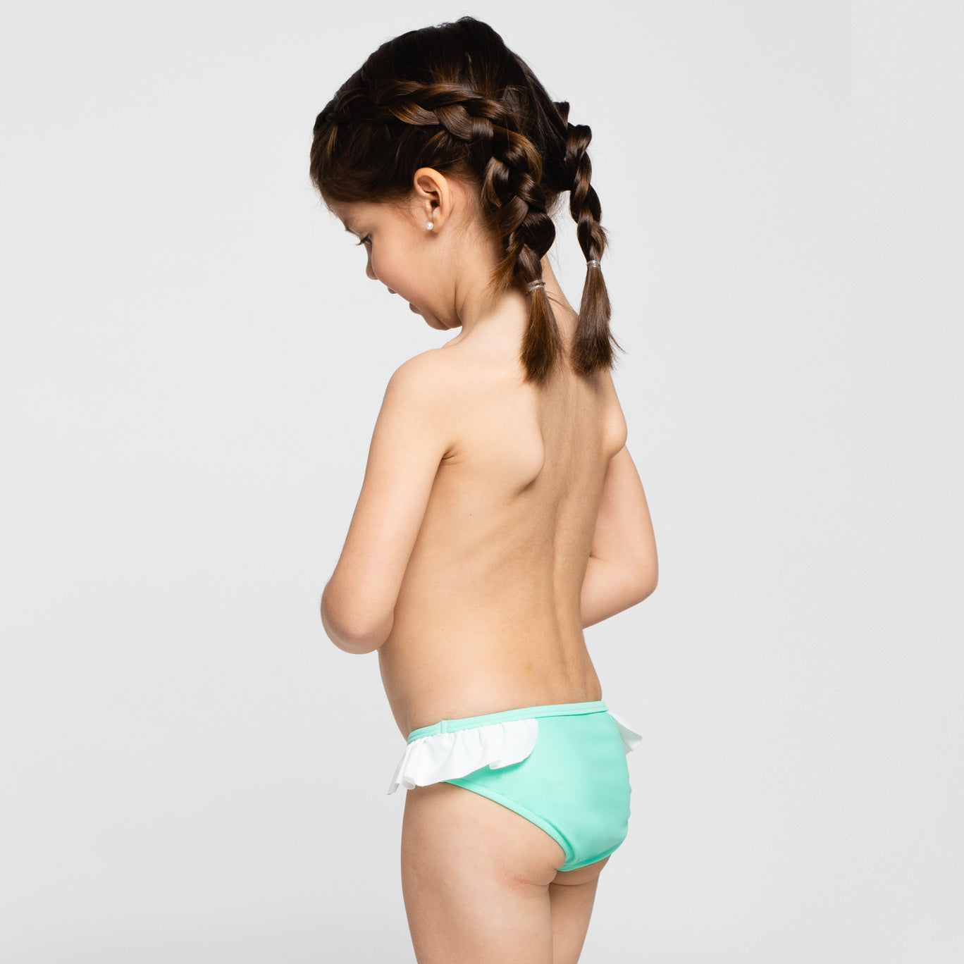 culetín de baño niña verde sostenible