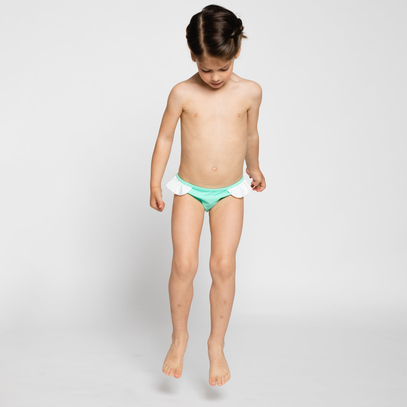 culetín de baño niña verde sostenible