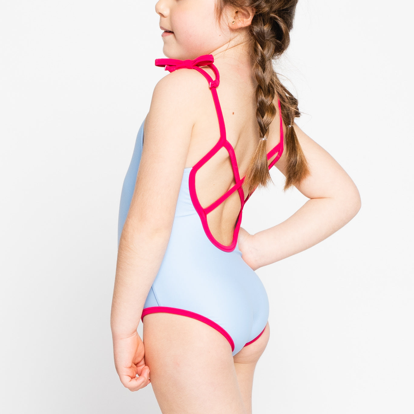 bañador niña azul sostenible